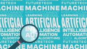 Artificial Intelligence Typography Animation With Magnifier Zoom Effect - Powered by Shutterstock - Get 15% off with code: PIKWIZARD15
