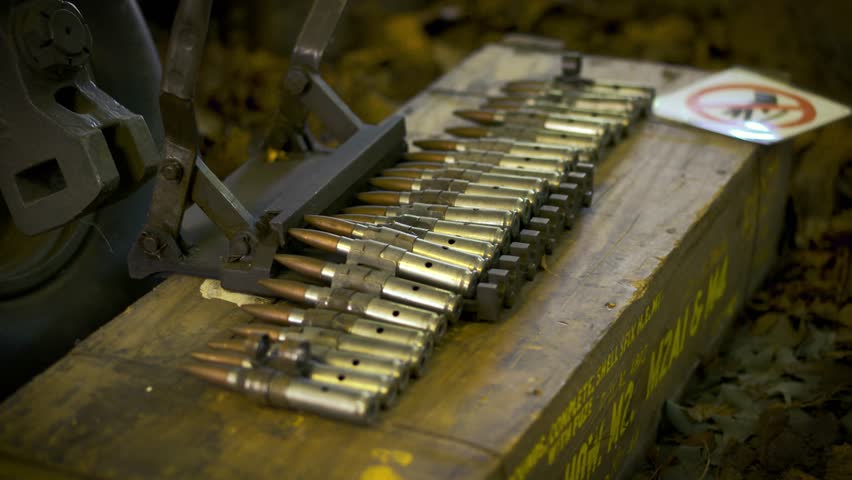 50 Caliber Machine Gun Ammunition from World War 2 - Old Color Grade