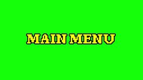 Main Menu Text Pixel Art 8 Bit Game Zoom Animation. Retro Arcade Computer Style Asset Loop for Video Games and Graphic Design 4k video animation seamless loop - Powered by Shutterstock - Get 15% off with code: PIKWIZARD15