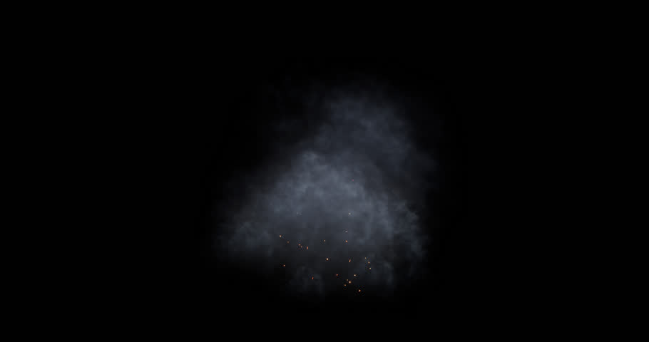 heat smoke effect on black background