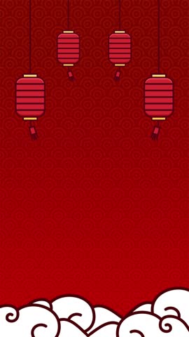Chinese New Year background animation with Chinese lanterns