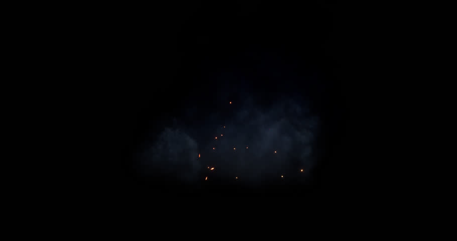 heat smoke effect on black background