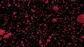 Abstract 3D animation of red low poly asteroids floating through a dark space void
 - Powered by Shutterstock - Get 15% off with code: PIKWIZARD15