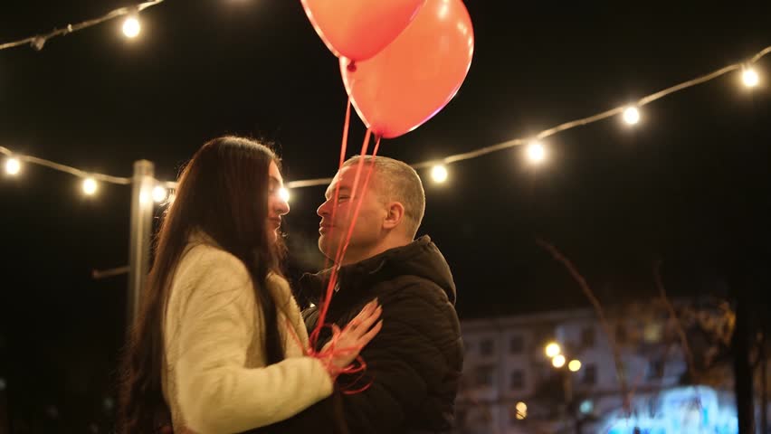 Lovely couple celebrating valentine