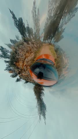 car outdooor dirt road mountain road 360 camera pov