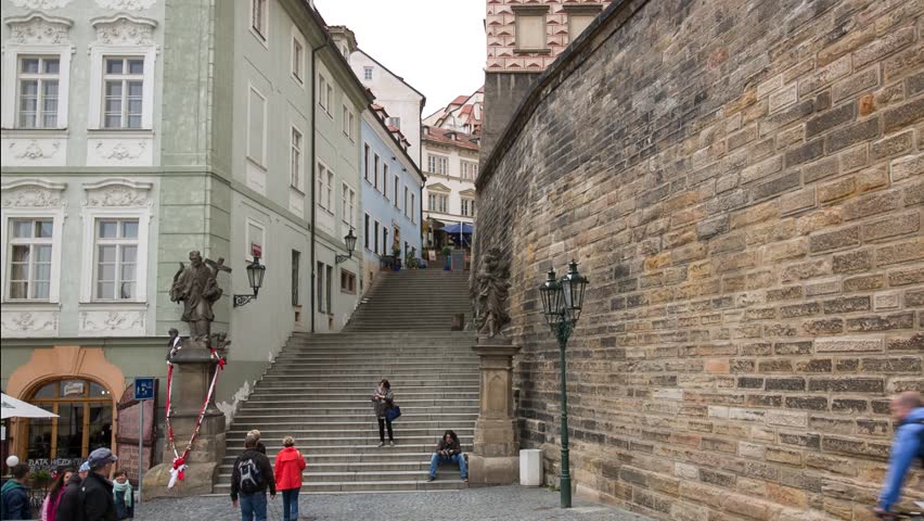 Stairs near st. vitus cathedral
