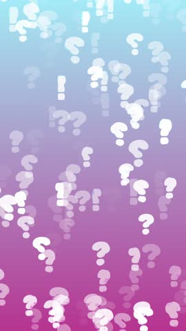 Floating question marks over a soft pastel gradient, creating a dreamy abstract concept for uncertainty and curiosity