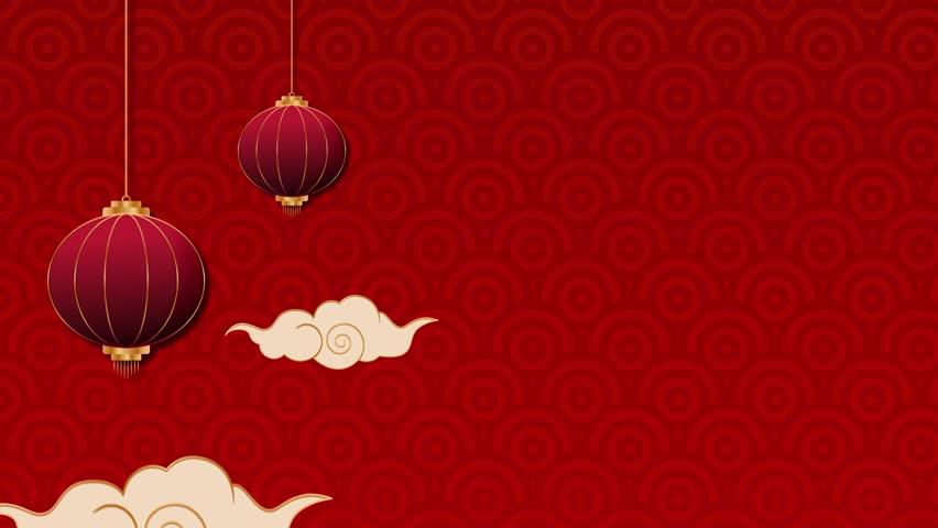 Red Chinese new year animation for background