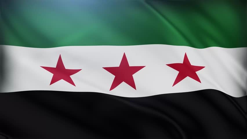 New Syria Waving Flag Loop