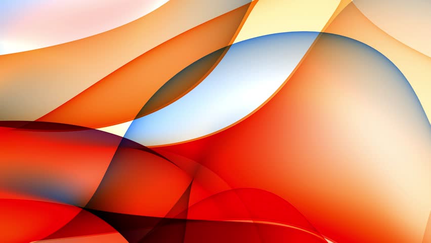 3d render of abstract art video animation with surreal alien ball sphere flower in curved wavy organic biological lines forms in orange and blue gradient color on white background