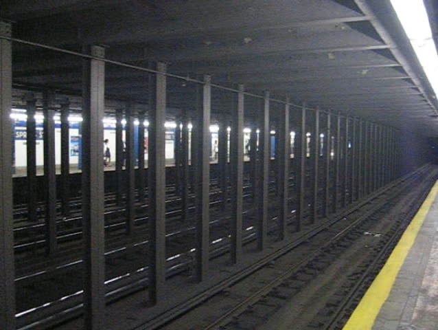 nyc subway train arriving