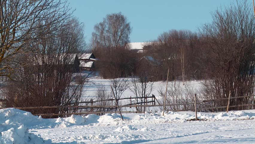 winter village with horses sleigh rides hay