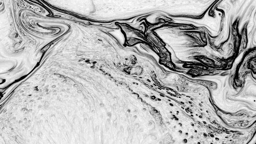This stock video features an abstract liquid Black and white painting in motion. Use this oil motion background for ads, presentations, slideshows, text background for TV and the movies, and more.