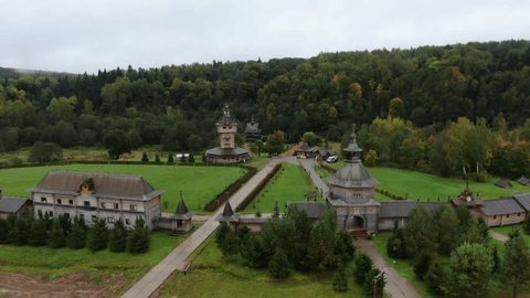 Autumn Panorama of Gremyachy Klyuch Monastery