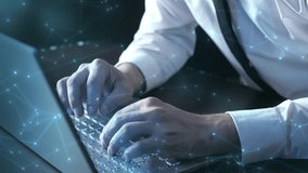 Businessman typing on laptop connecting with artificial intelligence processor - Powered by Shutterstock - Get 15% off with code: PIKWIZARD15