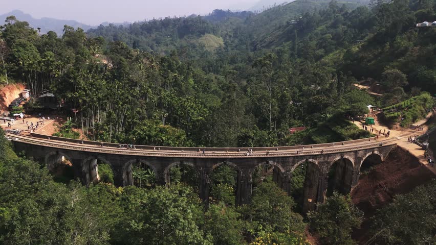 Fly over nine arches bridge in Sri Lanka