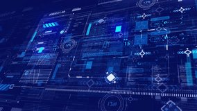 Futuristic digital interface displaying complex data streams code and analytical with glowing blue and progress indicators representing technology innovation and system monitoring - Powered by Shutterstock - Get 15% off with code: PIKWIZARD15