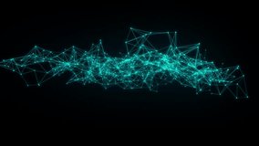 Glowing cyan digital network connections abstract background futuristic technology data science concept with glowing nodes and lines on black background representing global connectivity and - Powered by Shutterstock - Get 15% off with code: PIKWIZARD15