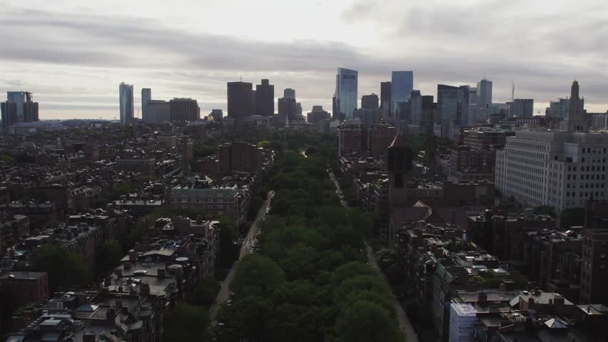 Aerial view of Boston Public Garden