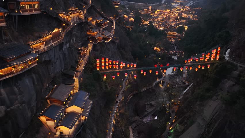 Aerial view of Wangxian Valley