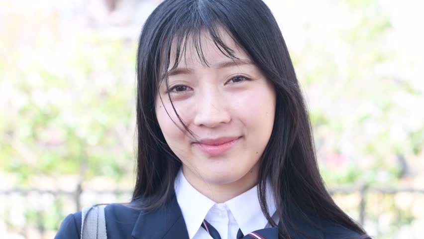 Portrait of a smiling Asian high school girl