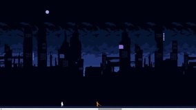 Retro pixel art game over screen in night city. - Powered by Shutterstock - Get 15% off with code: PIKWIZARD15