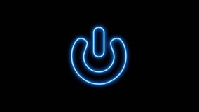 Modern blue neon power-on icon animation symbolizing activation, energy flow, and digital technology. Perfect for tech branding, startup videos, futuristic backgrounds, and UI motion graphics. - Powered by Shutterstock - Get 15% off with code: PIKWIZARD15