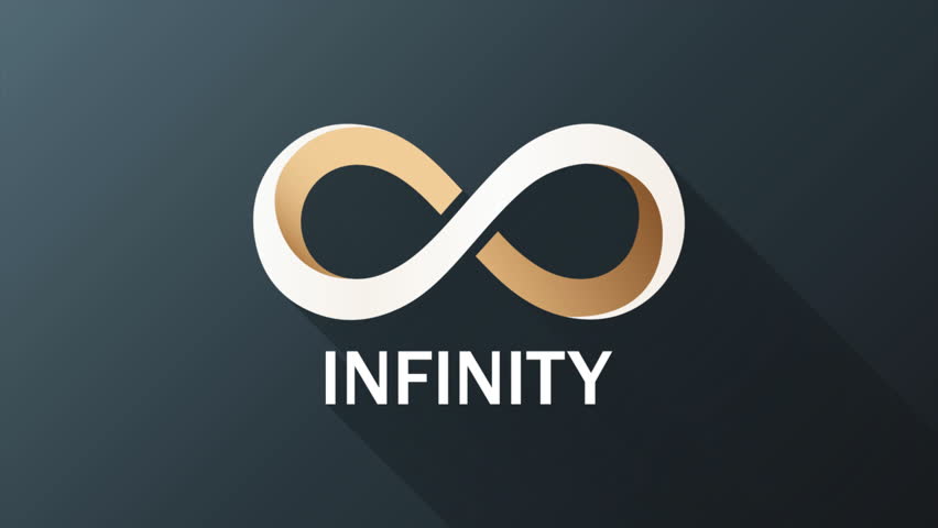 Infinity business symbol logo, art video illustration.