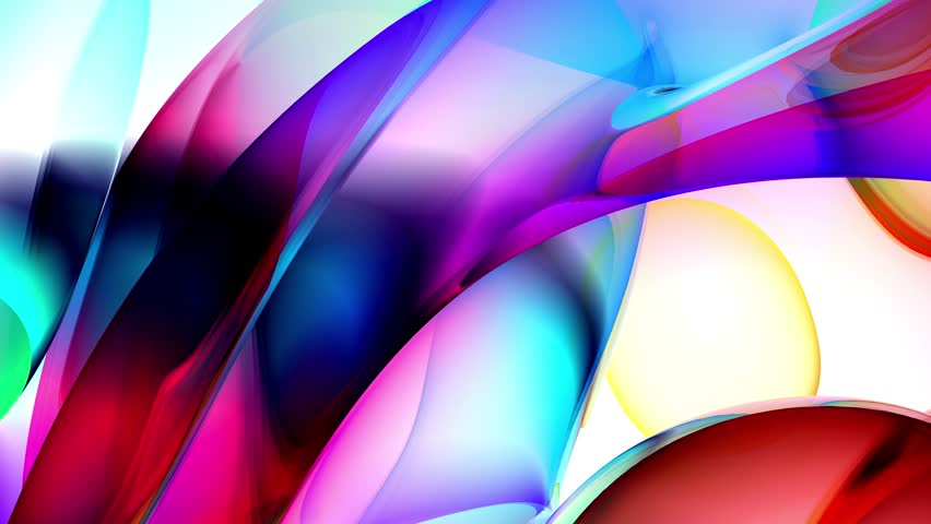 3d render of abstract art video animation with surreal alien ball sphere flower in curved wavy organic biological lines forms in fluorescent green purple and blue gradient color on white background