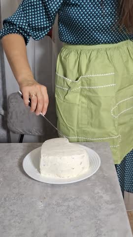 Heart-shaped dessert preparation for Valentine