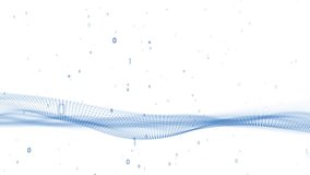 Digital technology waves with binary numbers loop animation on white background. - Powered by Shutterstock - Get 15% off with code: PIKWIZARD15