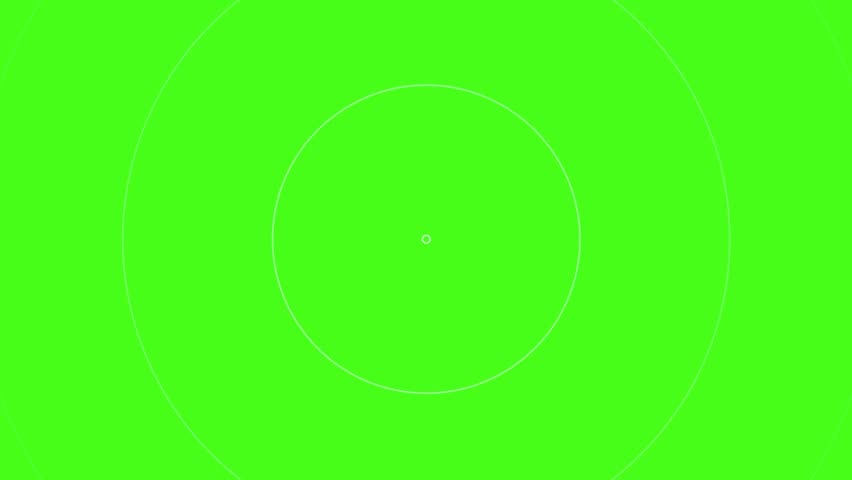 Fast radial waves. White circular waves motion on green screen. 4K stock video