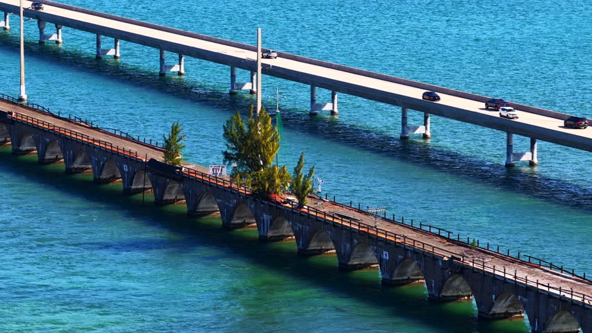 Fred The Tree in the Florida Keys. 4k aerial drone parallax video 2025