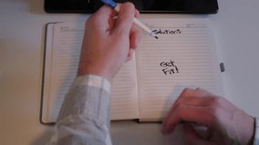 Middle Aged Man Mind Map Journaling Goals and Resolutions - Renewed for New Year's Creative Writing Concept - Analog Digital Detox Pen to Paper - Powered by Shutterstock - Get 15% off with code: PIKWIZARD15