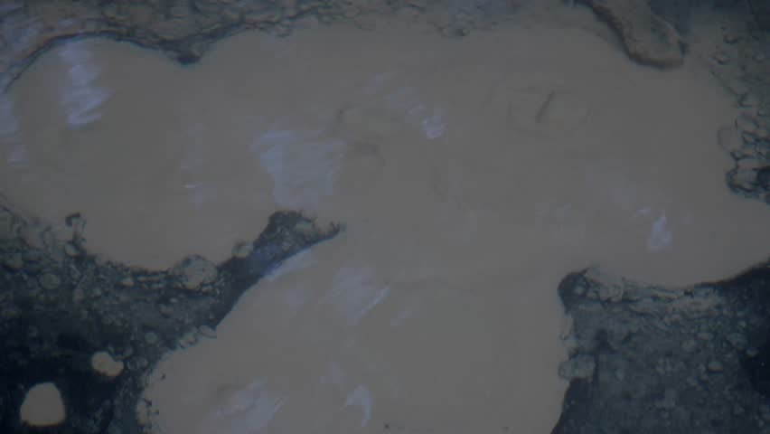 Natural spring where the water bubbles up from underground.