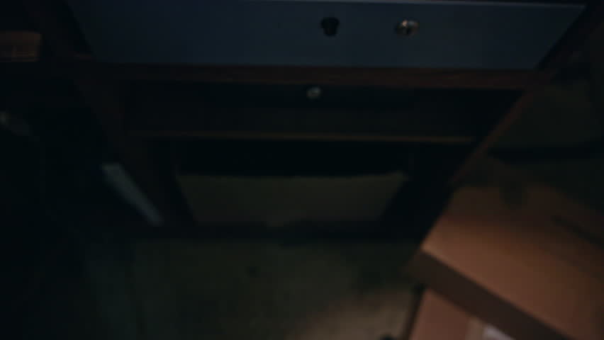 Cash register drawer opening during retail transaction, cashier handling US dollars while placing banknotes and giving change to customer, close up view of checkout process. High quality 4k footage
