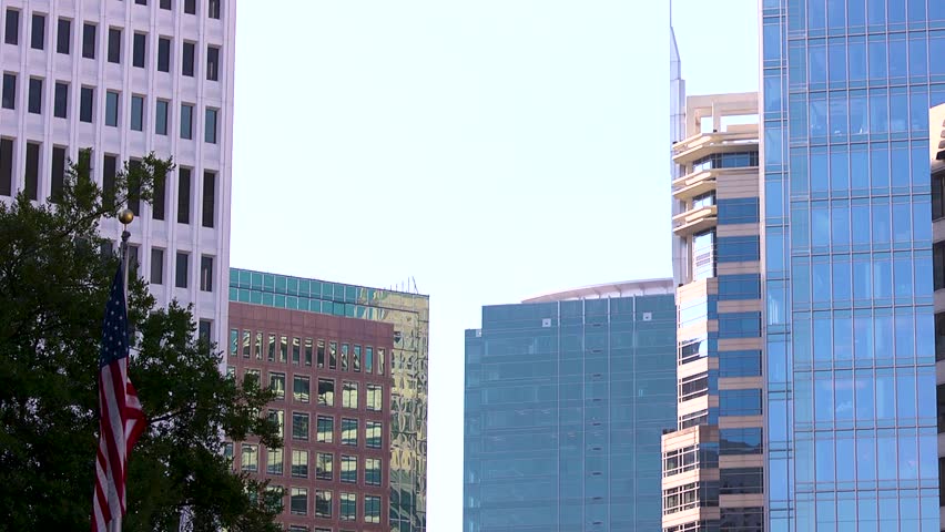 Atlanta Georgia city skyline with skyscrapers