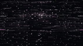 Abstract technological background showing computer data stream on dark backdrop with circuit board lines and glitch effect - Powered by Shutterstock - Get 15% off with code: PIKWIZARD15