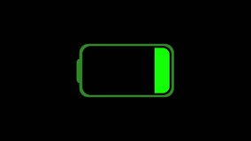 Neon fast battery charging animation on black screen background 4k - Powered by Shutterstock - Get 15% off with code: PIKWIZARD15