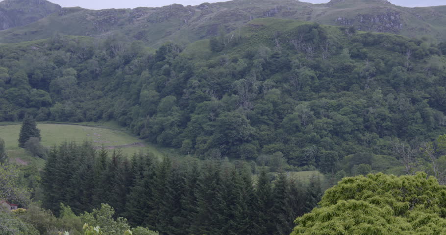 Shot looking east of the Valley and countryside at Carnasserie Castle