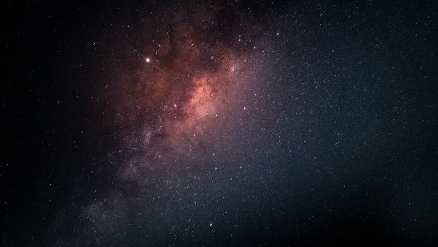 The Milky Way is seen in the night sky, Twinkling Stars Animation
