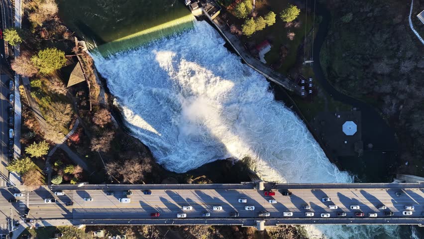 Monroe Bridge Spokane Aerial View