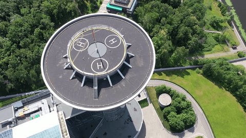 Helipad on Roof of Moscow Region Government Building