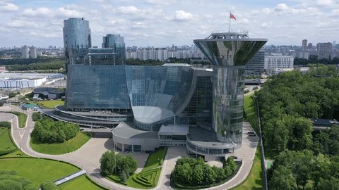 Panoramic Drone View Office Complex