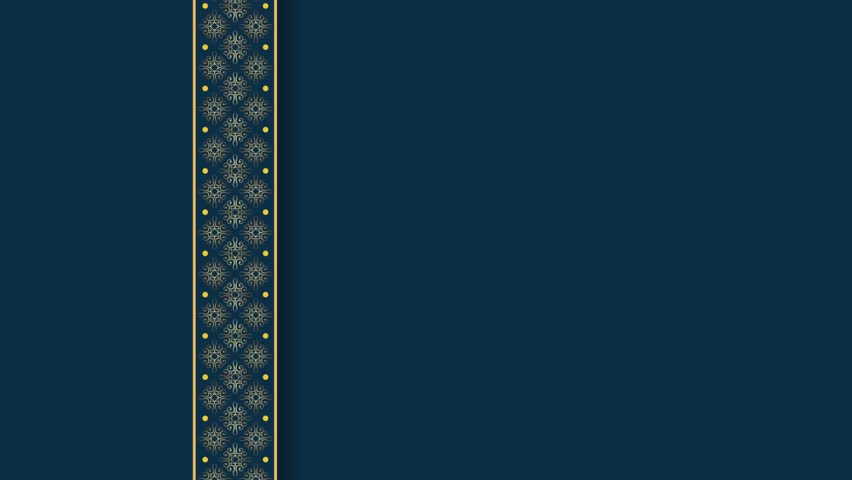 A beautiful and intricate mandala design in gold and green hues, set against a deep teal background with a decorative border. Perfect for cultural or spiritual themes.