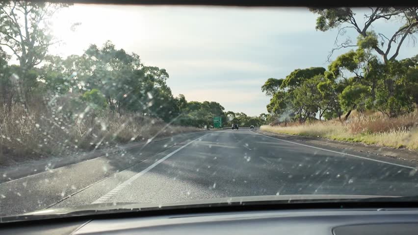 Melbourne Tram Running Through City Street Near Cathedral, Australia. Melbourne. Australia.