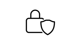 Padlock and shield icon representing data privacy, secure encryption, cyber defense, digital safety protocols, and information protection for online systems. - Powered by Shutterstock - Get 15% off with code: PIKWIZARD15