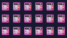 Seamless pattern of calculator icons with pi symbol on a tile background animation. Repeating wallpaper with mathematics, accounting, and finance count symbols. Financial services backdrop texture. - Powered by Shutterstock - Get 15% off with code: PIKWIZARD15