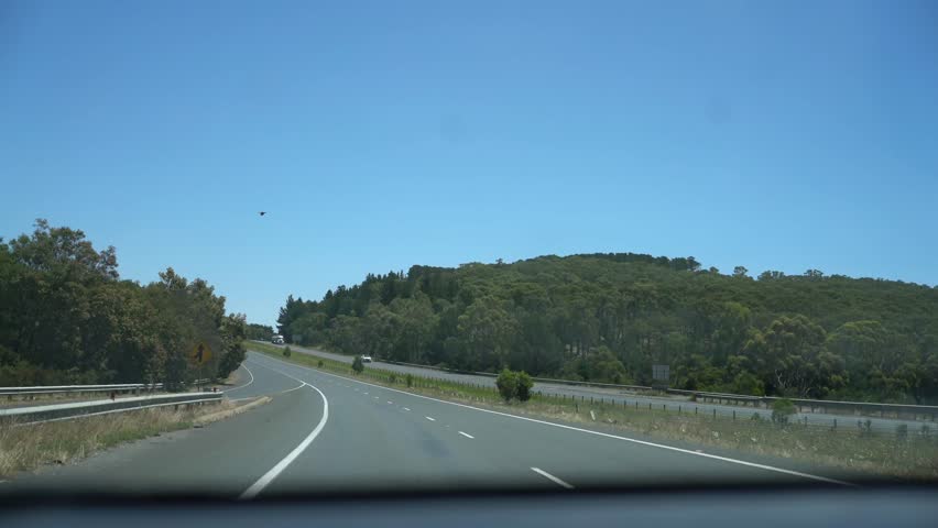 Melbourne Tram Running Through City Street Near Cathedral, Australia. Melbourne. Australia.