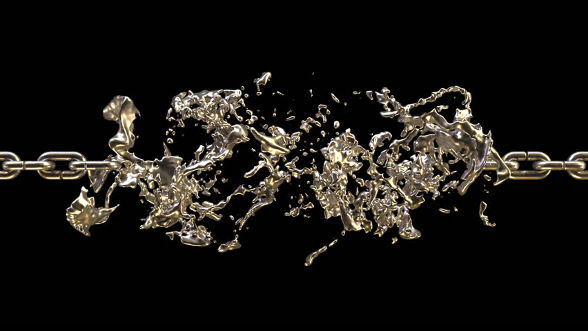 Chain Animation - 3d Simulation and Rendering with Alpha Channel